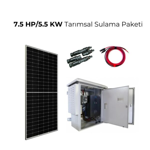 Hilal Solar Enerji 7.5 HP/5.5 KW Tarımsal Sulama Sistemi Paketi Paket+Alt Sehpa+Kurulum Dahil